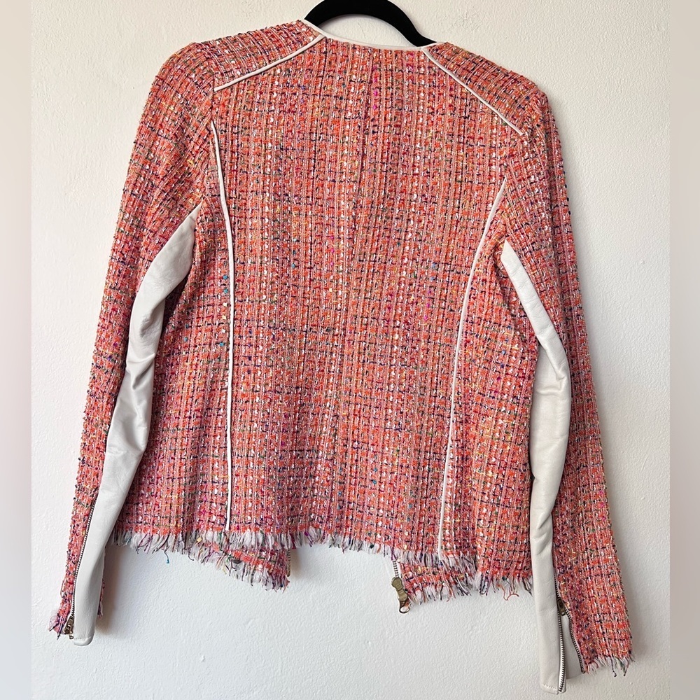 Ramy Brook Pink Tweed Jacket Size Medium - Picture 2 of 5